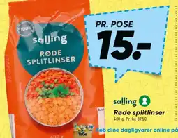 Bilka Salling Røde splitlinser tilbud