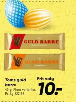 Bilka Toms guld barre tilbud