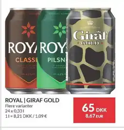 Nielsen's Discount ROYAL / GIRAF GOLD tilbud