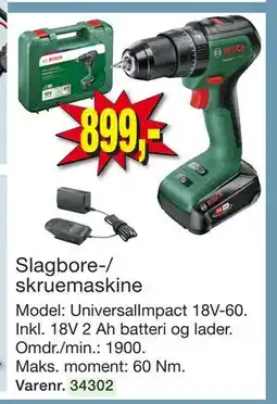 Harald Nyborg Slagbore-/ skruemaskine tilbud