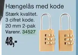 Harald Nyborg Hængelås med kode tilbud
