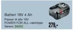 Harald Nyborg Batteri 18V 4 Ah tilbud