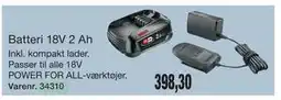 Harald Nyborg Batteri 18V 2 Ah tilbud