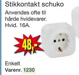Harald Nyborg Stikkontakt schuko tilbud