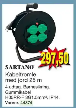 Harald Nyborg Kabeltromle med jord 25 m tilbud