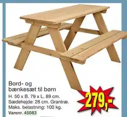 Harald Nyborg Bord- og bænkesæt til børn tilbud