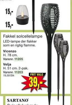 Harald Nyborg Fakkel solcellelampe tilbud