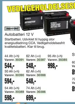 Harald Nyborg Autobatteri 12 V tilbud