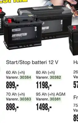 Harald Nyborg Start/Stop batteri 12 V tilbud