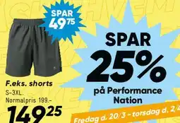 Bilka Shorts (Performance Nation) tilbud