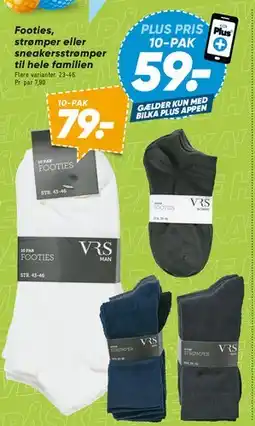 Bilka Footies, strømper eller sneakersstrømper tilbud