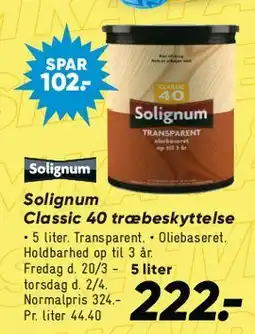 Bilka Solignum Classic 40 træbeskyttelse tilbud