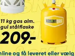 Bilka 11 kg gas alm. stålfalske tilbud
