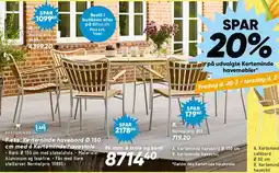 Bilka Kerteminde havebord Ø150 cm med 6 havestole (sæt) tilbud