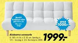 Bilka Alabama sovesofa tilbud
