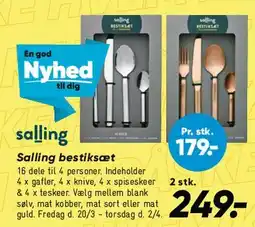 Bilka Salling bestiksæt (16 dele) tilbud