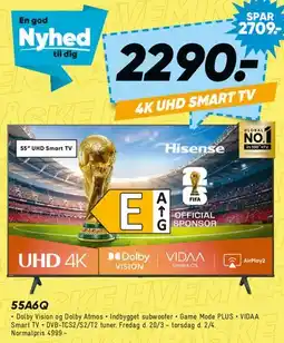 Bilka Hisense 55 UHD 4K Smart TV tilbud