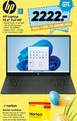 Bilka HP Laptop 15,6 Full HD (left column) tilbud