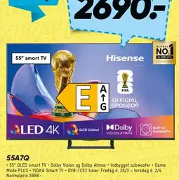 Bilka Hisense 55 QLED 4K Smart TV tilbud