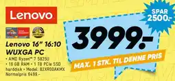 Bilka Lenovo 16 16:10 WUXGA PC (top-right) tilbud