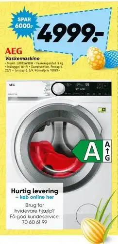 Bilka AEG Vaskemaskine tilbud