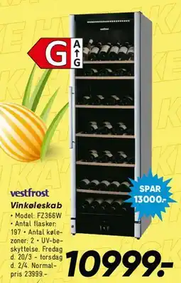 Bilka Vestfrost Vinkøleskab tilbud