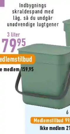 Imerco Indbygnings skraldespand med låg tilbud