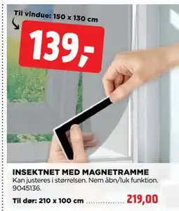 jem & fix INSEKTNET MED MAGNETRAMME tilbud