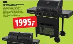 jem & fix GASGRILL MED 4 BRÆNDERE OG BAGBRÆNDER tilbud