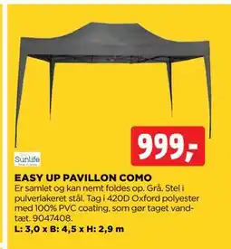 jem & fix EASY UP PAVILLON COMO tilbud