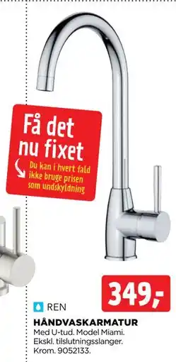 jem & fix HÅNDVASKARMATUR tilbud