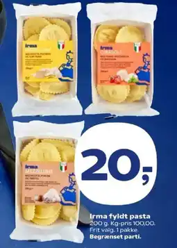 Kvickly Irma fyldt pasta tilbud