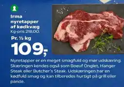 Kvickly Irma nyretapper af kødkvæg tilbud