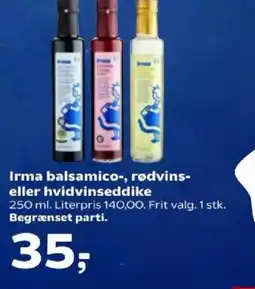 Kvickly Irma balsamico-, rødvins- eller hvidvinseddike tilbud