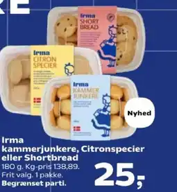 Kvickly Irma kammerjunkere, Citronspecier eller Shortbread tilbud