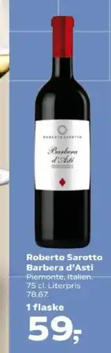 Kvickly Roberto Sarotto Barbera d'Asti tilbud