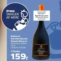 Kvickly Roberto Sarotto Barolo Pezole Riserva tilbud