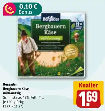 REWE DE Bergader Bergbauern Käse mild-nussig tilbud