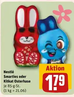 REWE DE Nestlé Smarties oder Kitkat Osterhase tilbud