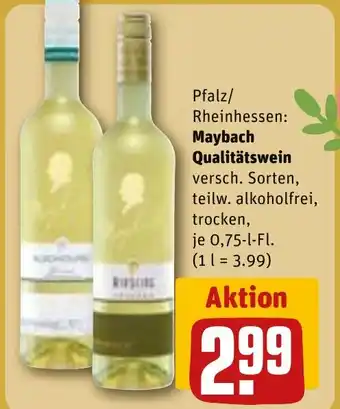 REWE DE Pfalz/ Rheinhessen: Maybach Qualitätswein tilbud