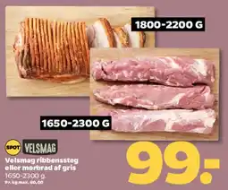 Netto Velsmag ribbensteg eller mørbrad af gris tilbud