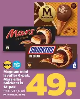 Netto Magnum / Mars / Snickers iskager (mix) tilbud