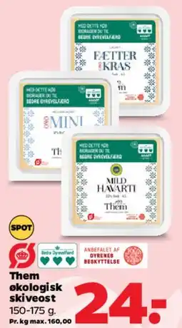 Netto Them økologisk skivost tilbud