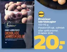 Netto Premieur chokolade lakridskugler (pose) tilbud