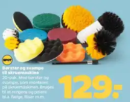Netto Børster og svampe til skruemaskine (20-pak) tilbud