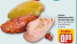 REWE DE Hähnchenbrustfilet mariniert oder natur tilbud