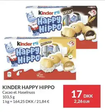 Nielsen's Discount KINDER Happy Hippo tilbud
