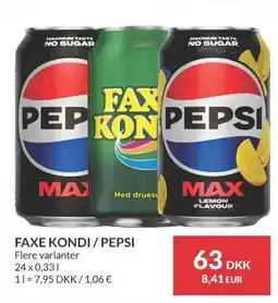 Nielsen's Discount FAXE KONDI/PEPSI tilbud