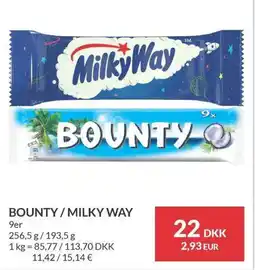 Nielsen's Discount BOUNTY/MILKY WAY tilbud