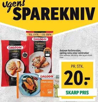 SPAR Daloon Forårsruller, Spring Rolls Eller Miniruller tilbud